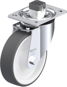 Pasukamas poliuretano ratukas su stabdžiais L-POTH 160R-CS11