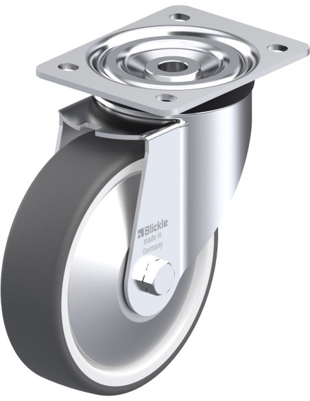 Pasukamas poliuretano ratukas L-POTH 160R-FA, 160 mm