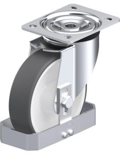 Pasukamas poliuretano ratukas L-POTH 160R-FS, 160 mm