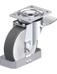 Pasukamas poliuretano ratukas su stabdžiais L-POTH