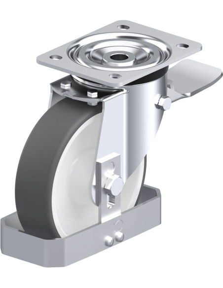 Pasukamas poliuretano ratukas su stabdžiais L-POTH