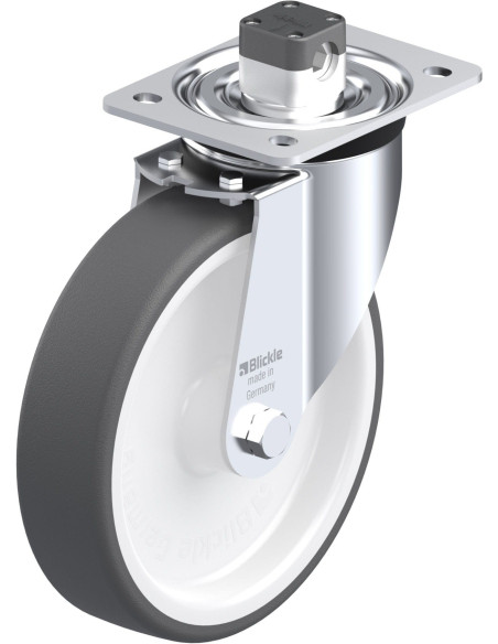 L-POTH 200G-CS11 - 200 mm poliuretano ratukas su stabdžiais