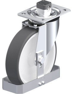 Pasukamas poliuretano ratukas su stabdžiais L-POTH