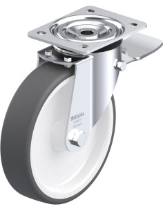 Pasukamas poliuretano ratukas su stabdžiais L-POTH 200G-ST