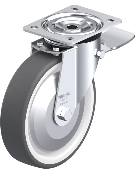 Pasukamas poliuretano ratukas su stabdžiais L-POTH