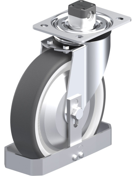 Pasukamas poliuretano ratukas su stabdžiais 200 mm