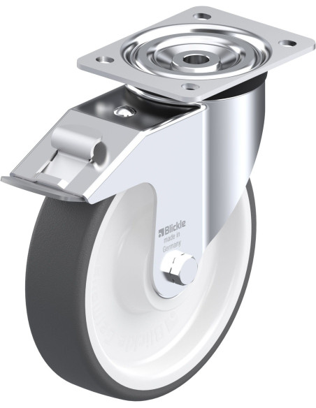 L-POTH 200K-FI poliuretano ratukas su stabdžiais 200 mm