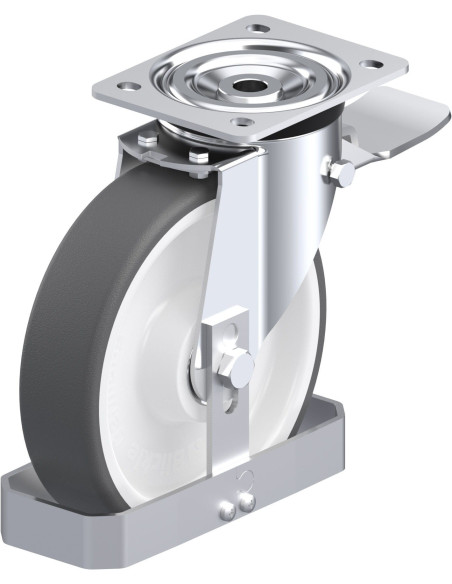 Pasukamas poliuretano ratukas su stabdžiais L-POTH