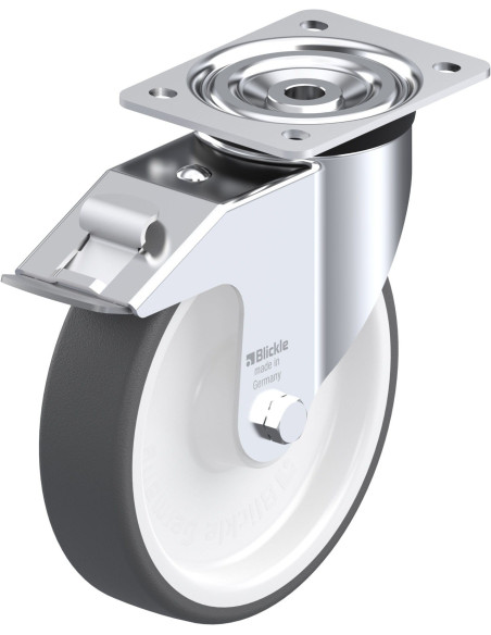 Pasukamas poliuretano ratukas su stabdžiais L-POTH 200R-FI