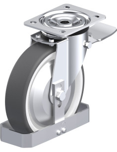 Pasukamas poliuretano ratukas su stabdžiais L-POTH