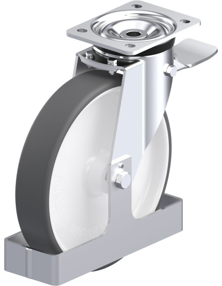 Pasukamas poliuretano ratukas su stabdžiais L-POTH