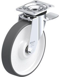 L-POTH 250K-3-ST poliuretano pasukamas ratukas su stabdžiais