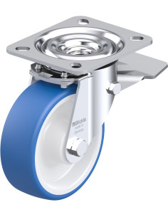 L-POTHS 100R-ST Poliuretano pasukamas ratukas su stabdžiais