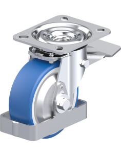 L-POTHS 100R-ST-FA-FS poliuretano ratukas su stabdžiais