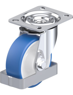 L-POTHS 100XR-FS poliuretano pasukamas ratukas 100 mm