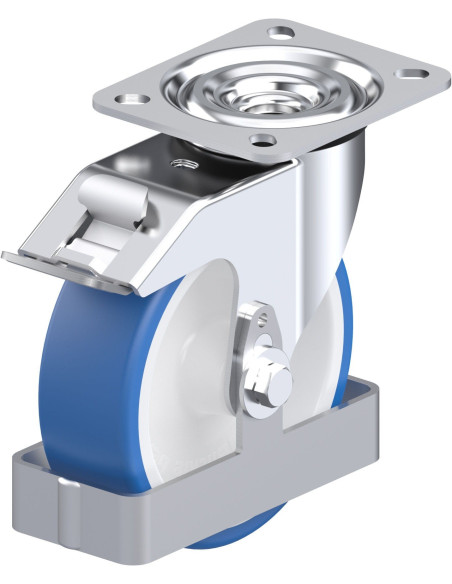 L-POTHS 125G-FI-FS poliuretano ratukas su stabdžiais