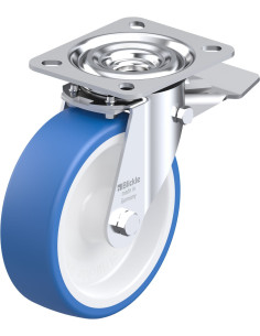 L-POTHS 125G-ST poliuretano ratukas su stabdžiais 125 mm