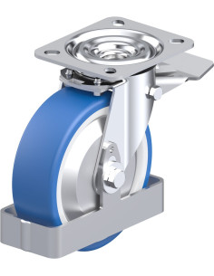 L-POTHS 125G-ST-FA-FS poliuretano pasukamas ratukas su