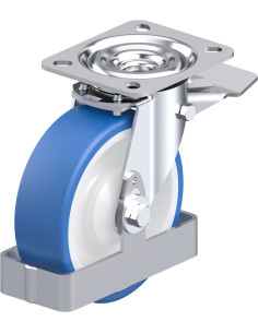 L-POTHS 125KA-ST-FS poliuretano ratukas su stabdžiais