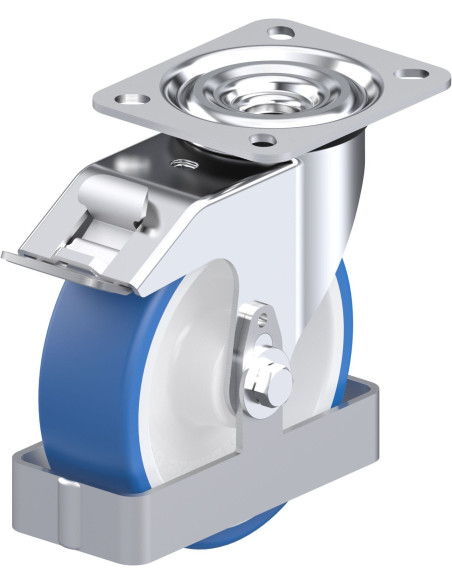 L-POTHS 125R-FI-FS poliuretano ratukas su stabdžiais