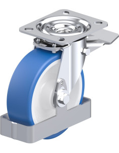 L-POTHS 125R-ST-FS poliuretano ratukas su stabdžiais