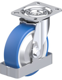 L-POTHS 125XKA-FA-FS - 125 mm poliuretano pasukamas ratukas