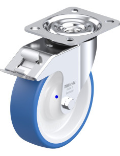 L-POTHS 125XKA-FI poliuretano ratukas su stabdžiais, 125 mm