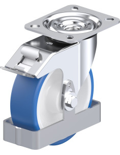 L-POTHS 125XR-FI-FS poliuretano ratukas su stabdžiais