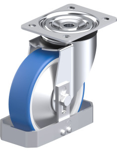 Pasukamas poliuretano ratukas L-POTHS 160G-FA-FS, 160 mm