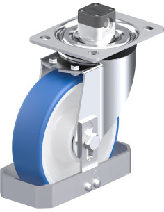 Pasukamas poliuretano ratukas su stabdžiais L-POTHS