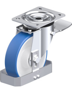 L-POTHS 160K-ST-FS poliuretano pasukamas ratukas su