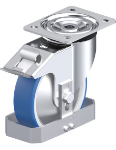 L-POTHS 160R-FI-FA-FS poliuretano ratukas su stabdžiais