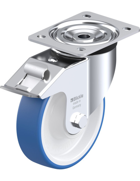 Pasukamas poliuretano ratukas su stabdžiais L-POTHS 160XK-FI