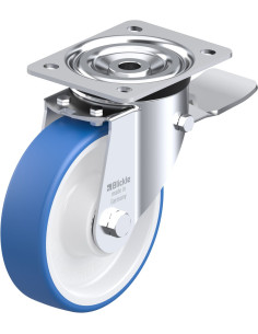 L-POTHS 160XK-ST Poliuretano pasukamas ratukas su stabdžiais