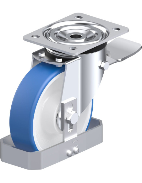 Pasukamas poliuretano ratukas su stabdžiais L-POTHS