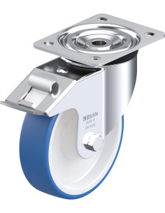 L-POTHS 160XR-FI poliuretano pasukamas ratukas su stabdžiais