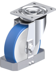 L-POTHS 160XR-FS poliuretano pasukamas ratukas 160 mm