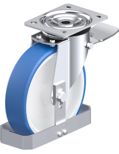 L-POTHS 200G-ST-FS poliuretano ratukas su stabdžiais, 200 mm