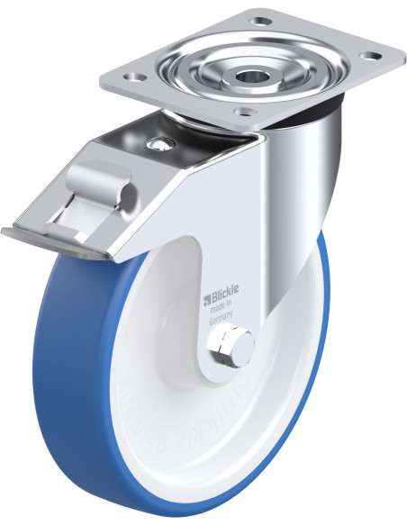 Pasukamas poliuretano ratukas su stabdžiais L-POTHS 200R-FI