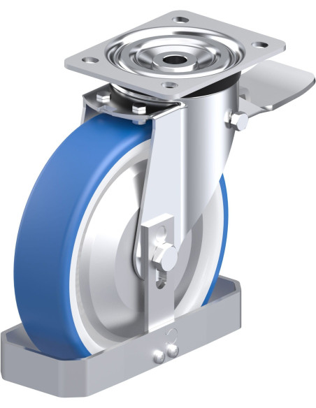 L-POTHS 200R-ST-FA-FS poliuretano ratukas su stabdžiais