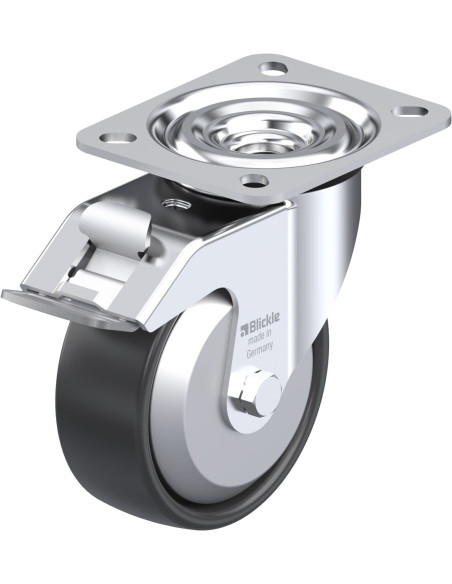 L-PP 100R-FI-FA pasukamas ratukas su stabdžiais, 100 mm