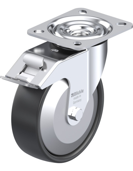 L-PP 125G-FI-FA pasukamas ratukas su stabdžiais, 125 mm