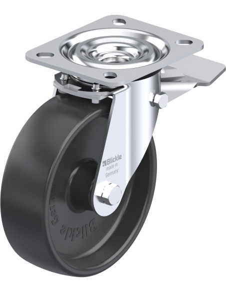 L-PP 125G-ST pasukamas ratukas su stabdžiais, 125 mm