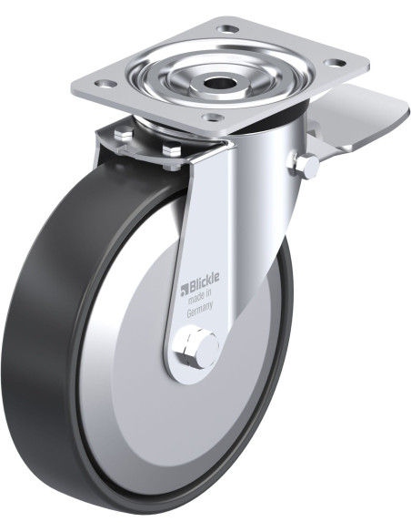 L-PP 200K-ST-FA pasukamas ratukas su stabdžiais, 200 mm