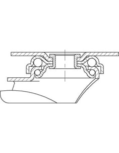 LPXA-PATH 75KFD-FI-ELS Antistatinis pasukamas ratukas su 2