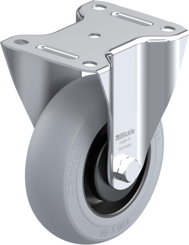 B-POES 150KA-SG fiksuotas ratukas dengtas guma