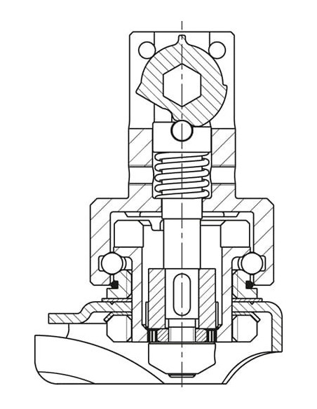 LPZ-ALEV 151XK-CS11-SG-FA pasukamas gumos ratukas su