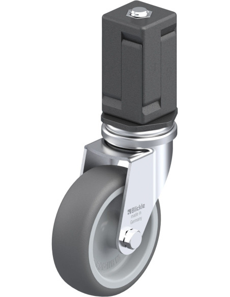 Pasukamas poliuretano ratukas LRA-PATH 75G-EV07, 75 mm