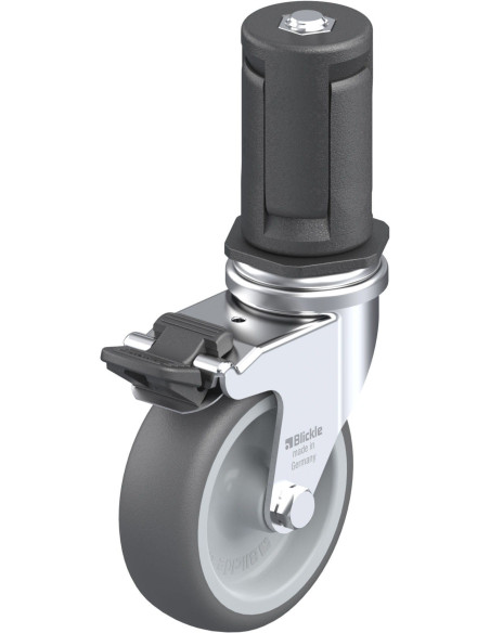 LRA-PATH 75G-FI-ER05 - Poliuretano ratukas su stabdžiais