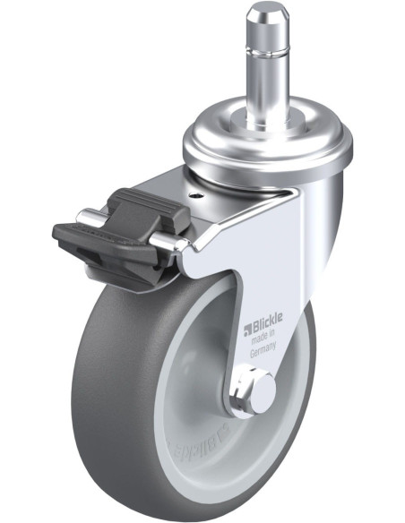 Poliuretano ratukas LRA-PATH 75G-FI-ES su stabdžiais